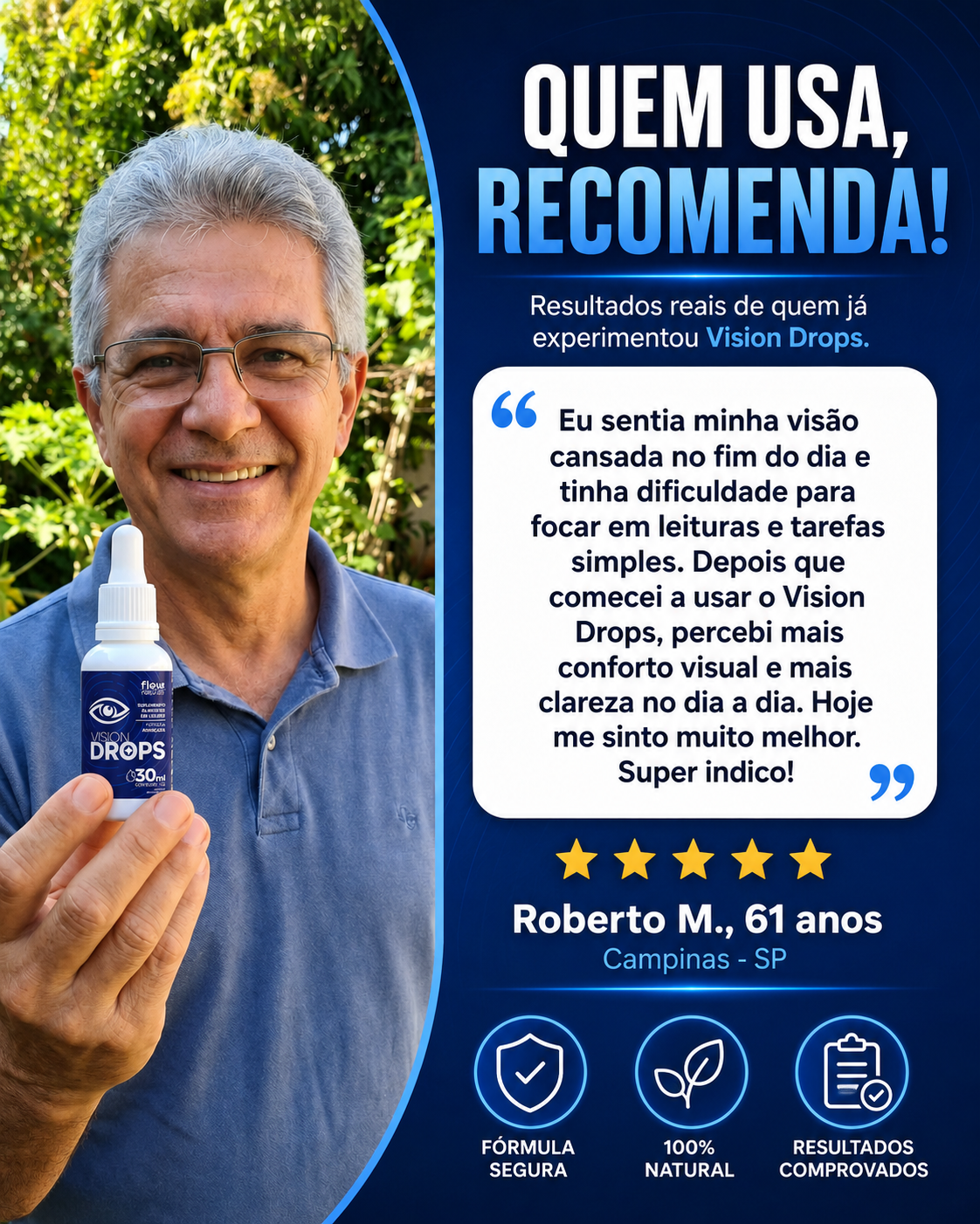 Depoimento Roberto M. — Vision Drops